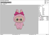 Pinklabu 01 Embroidery File 6 sizes