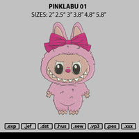 Pinklabu 01 Embroidery File 6 sizes