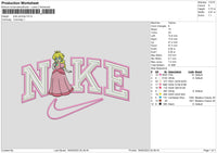 Nike Princess V3 Embroidery File 6 sizes