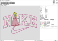 Nike Princess V3 Embroidery File 6 sizes