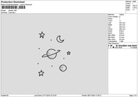 Planet2811 Embroidery File 6 sizes