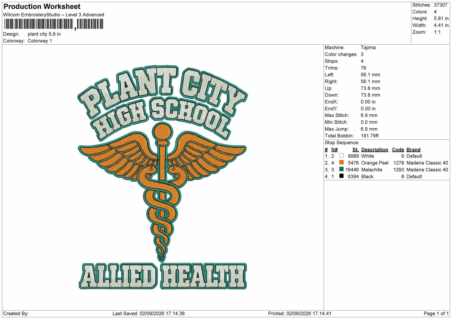 Plant Text 0209 Embroidery Machine Design File 6 sizes