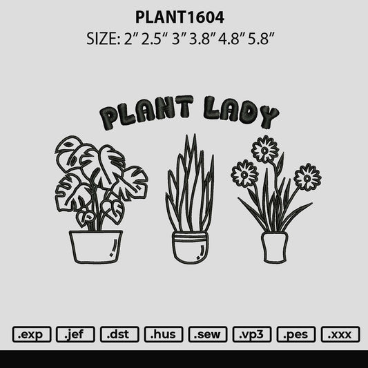 Plant1604 Embroidery File 6 sizes