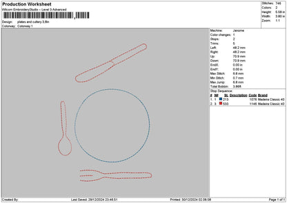 Platter 3012 Embroidery File 6 sizes