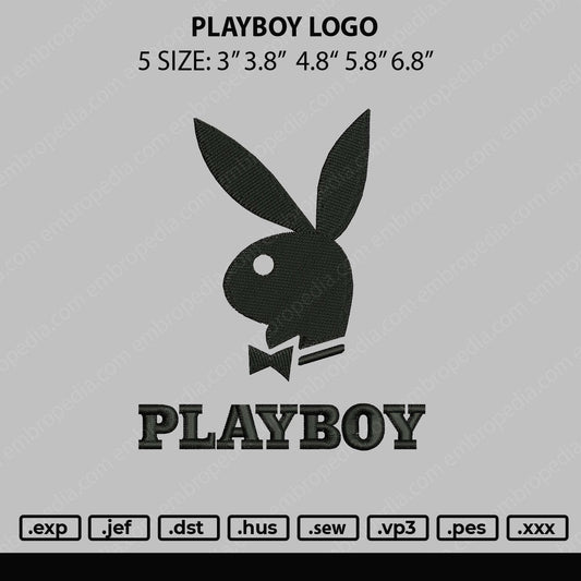 Playboy Logo Embroidery File 5 size