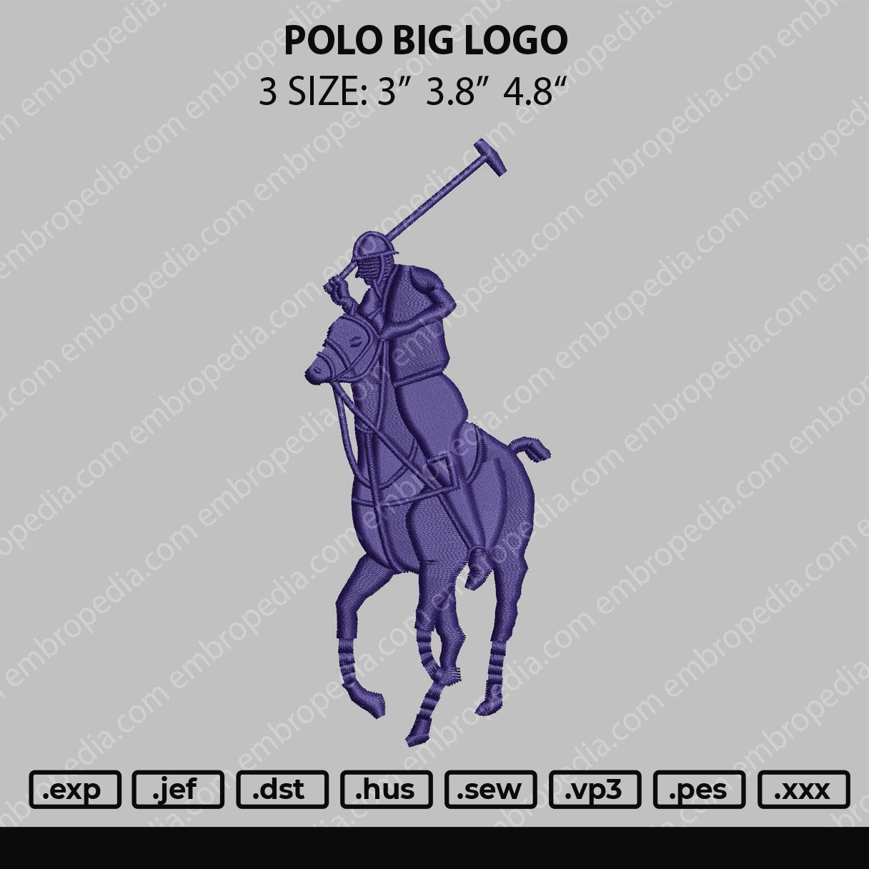 Polo 2 option Embroidery File Design