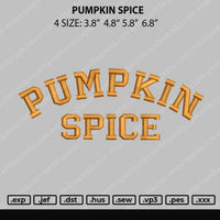Pumpkin Embroidery File 4 size