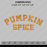 Pumpkin Embroidery File 4 size