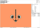 Animal Face 01 Embroidery File 6 sizes