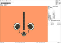 Animal Face 01 Embroidery File 6 sizes