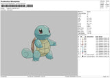 Squirtle03 Embroidery File 6 sizes