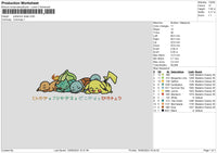 Pokesleep Embroidery File 6 sizes