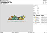 Pokesleep Embroidery File 6 sizes