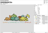 Pokesleep Embroidery File 6 sizes