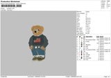 Bear1406 Embroidery File 6 sizes