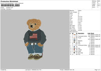 Bear1406 Embroidery File 6 sizes