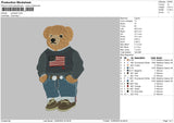 Bear1406 Embroidery File 6 sizes