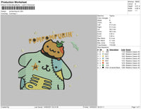 Pompompurin Embroidery File 4 size