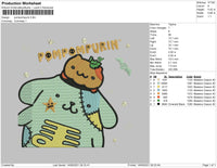 Pompompurin Embroidery File 4 size