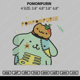 Pompompurin Embroidery File 4 size