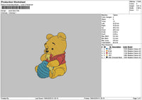 Pooh1904 Embroidery File 6 sizes