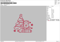 Pooh Xmas 02 Embroidery File 6 sizes