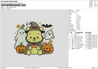 Poohghost 01 Embroidery File 6 sizes