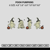 Pooh Pumpkins Embroiery File 6 sizes