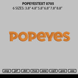 Popeyestext 0705 Embroidery File 6 sizes