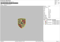 Porsche Small Embroidery File 6 sizes