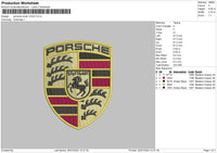 Porsche Small Embroidery File 6 sizes