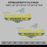 Potrillostext V1 V2 Embroidery 2 Files