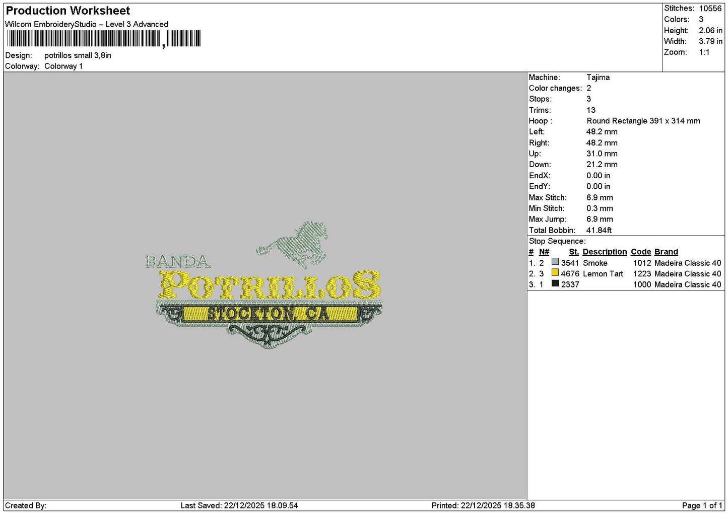 Potrillostext V1 V2 Embroidery 2 Files