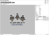 Power Puff Chanel Embroidery File 4 size