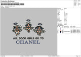 Power Puff Chanel Embroidery File 4 size