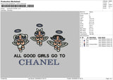 Power Puff Chanel Embroidery File 4 size