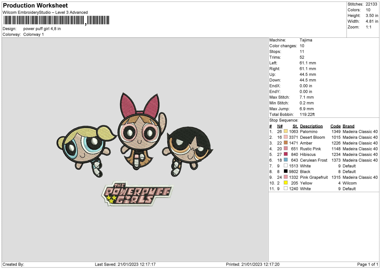 Power Pg Embroidery File 6 sizes