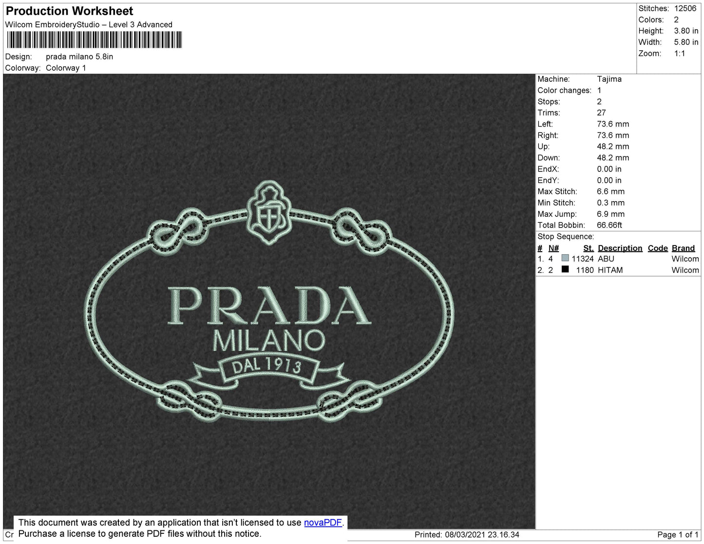 Prada Milano Oval