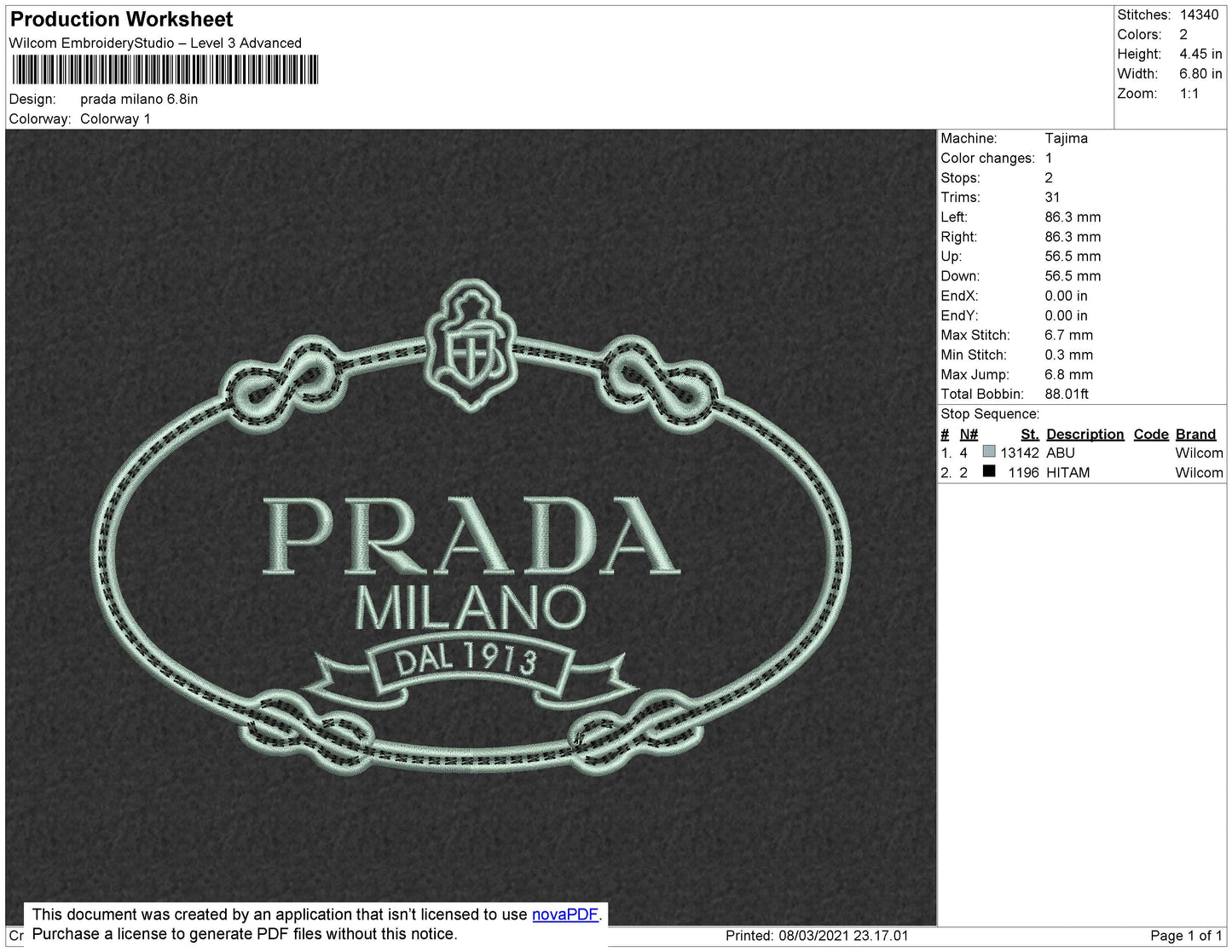 Prada Milano Oval