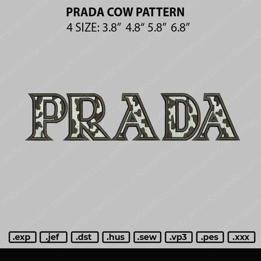 Prada Cow Pattern Embroidery File 4 size