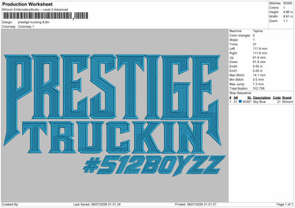 Prestigetext Embroidery Machine Design 2 Files