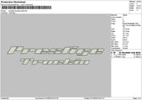 Truckingtext Embroidery File 6 sizes