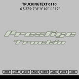 Truckingtext Embroidery File 6 sizes