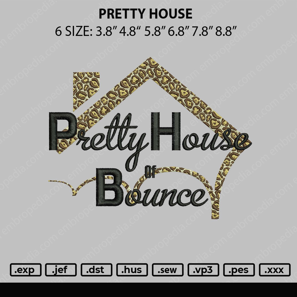 Pretty House Embroidery File 6 sizes