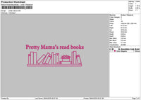 Prettymama Text Embroidery File 6 sizes
