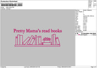 Prettymama Text Embroidery File 6 sizes