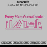 Prettymama Text Embroidery File 6 sizes
