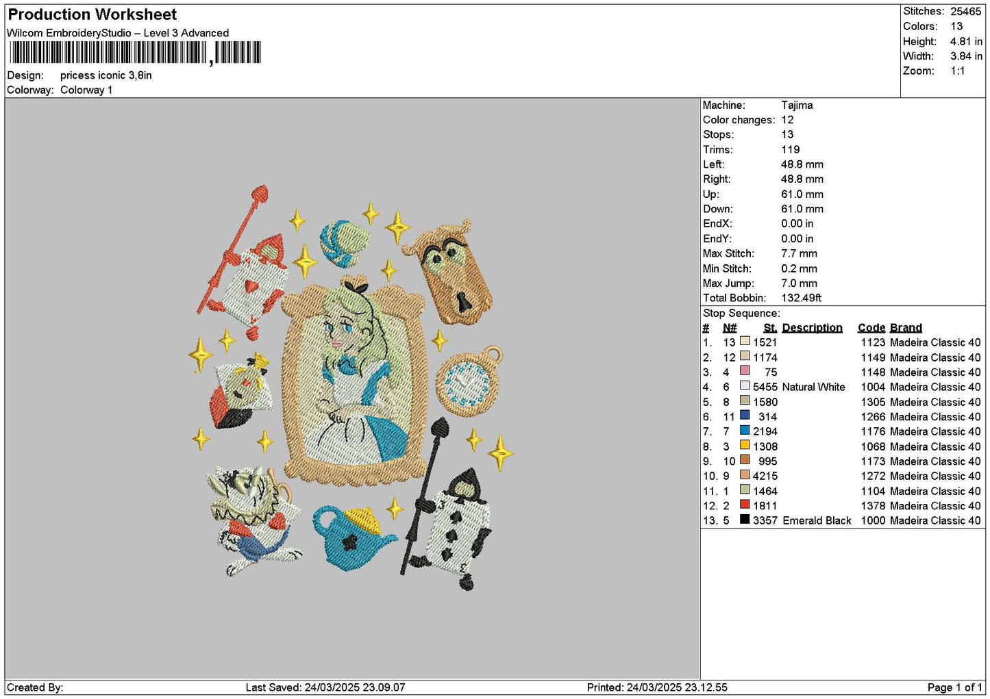 Princess Icons Embroidery File 6 sizes