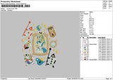 Princess Icons Embroidery File 6 sizes