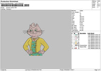 Cat 0704a Embroidery File 6 sizes